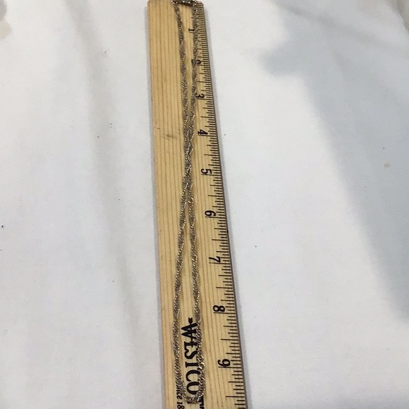 Sparkly sterling twisted chain link necklace. - Picture 6 of 6